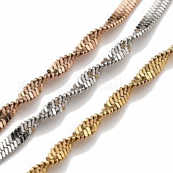 Bracelets à chaîne à chevrons en acier inoxydable 304&nbsp;BJEW-H618-14MC