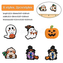 10 Stück Halloween-Silikonperlen im 5-Stil&nbsp;SIL-CA0002-47