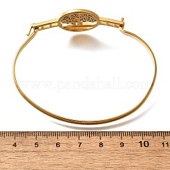 201 Edelstahl-Armreifen mit flachen&nbsp;LS-BJEW-R014-01G-01