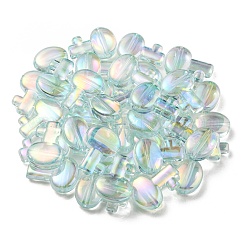 Placcatura uv perline acriliche trasparenti iridescenti arcobaleno&nbsp;OACR-C007-05D
