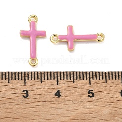 Ciondoli con connettori a croce in ottone smaltato e religioso&nbsp;KK-D229-07G-04