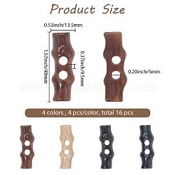 16pcs 4 Farben Harzknöpfe&nbsp;FIND-GF0008-25
