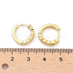 Herz Messing Micro Pave Creolen aus klarem Zirkonia&nbsp;EJEW-Z102-30G