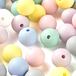 7 couleurs de perles de silicone écologiques de qualité alimentaire&nbsp;SIL-LS0001-02B