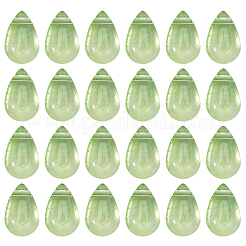 200pcs transparente sprühlackierte Glasanhänger&nbsp;GLAA-SP0001-55