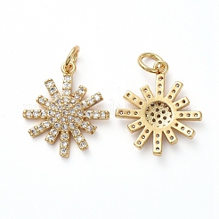 Pendentifs en laiton zircon cubique transparent&nbsp;KK-I658-34G