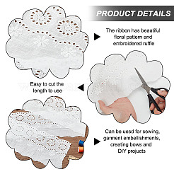 7.5 mètre de ruban de broderie de fleurs en dentelle de coton&nbsp;OCOR-DC0001-13