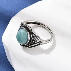 Anelli di barretta amazonite naturali&nbsp;RJEW-A084-06AS-08