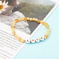 Valentinstag handgemachte Millefiori Glasperlen Stretch Armbänder&nbsp;BJEW-JB06213