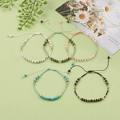 Bracelets de perles de nylon tressés réglables&nbsp;BJEW-JB05504