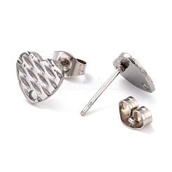 Boucles d'oreilles à tige en acier inoxydable 304 anti-ternissement&nbsp;STAS-I183-04A-P
