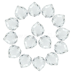 Klare facettierte kugelförmige Glasanhänger&nbsp;X-GR20X23MMY-1