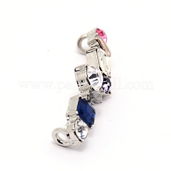 Zinklegierung bunte Strass Schuhschnalle Clips&nbsp;PALLOY-SZC0001-02B