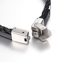 Bracelets en cuir tressé&nbsp;X-BJEW-E324-A05
