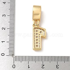 Europäische Anhänger aus Messing mit klarem Zirkonia&nbsp;LS-KK-R003-01G-01