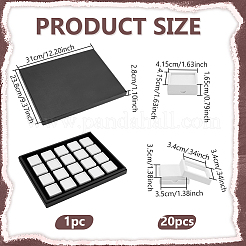 Bandejas para joyas de acrílico y cuero sintético&nbsp;CON-WH0089-135B