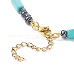 Set di collane con perline di semi di vetro e turchese sintetico in stile 4 pz 4&nbsp;NJEW-JN03952