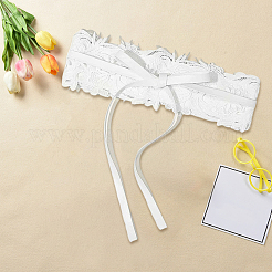 Breite Gürtel aus Kunstleder mit Blumenspitze und Kette&nbsp;AJEW-WH20077-032B