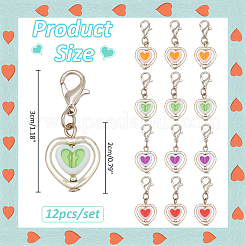 12 pennarello pendente in plastica a 4 colori&nbsp;HJEW-NB00047