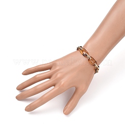 Büroklammerkettenarmbänder aus Acryl und Aluminium&nbsp;BJEW-JB05329