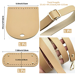 1 Set handgefertigte Häkel-Zubehör-Sets für Umhängetaschen aus PU-Leder&nbsp;PURS-CL0001-33B