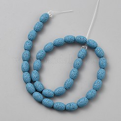 Fili di perle di roccia lavica naturale&nbsp;G-WH0031-14A