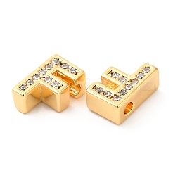 Abalorios de latón con pavé de circonitas&nbsp;KK-F855-03G-F