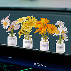 4 Stück 4 Stile Glasblumen-Dekorationen&nbsp;DJEW-CN0001-44