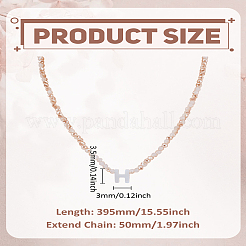 1 collar de cuentas redondas de vidrio&nbsp;NJEW-LP0007-23H
