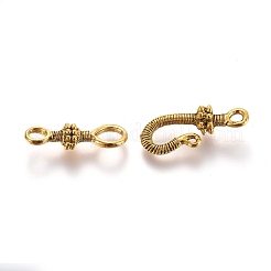 Tibetischen Stil Legierung S-Haken Schnallen&nbsp;TIBE-L003-031AG
