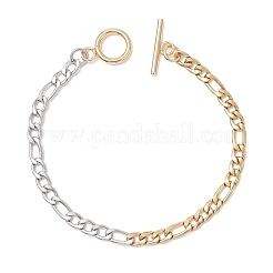 2 Stück zweifarbiges Figaro-Armband aus Edelstahl 304&nbsp;BJEW-JB13017