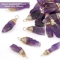 Natürlichen Amethyst Edelsteinanhänger&nbsp;FIND-FG0001-62