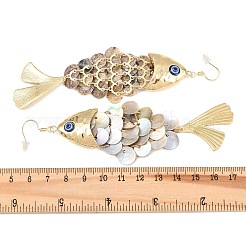 Lega orecchini pendenti&nbsp;LS-EJEW-D349-01G
