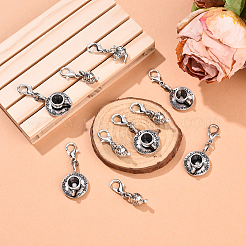 10 pièce 2 styles théière et tasse à café décorations pendentif en alliage de style tibétain&nbsp;HJEW-YW00138