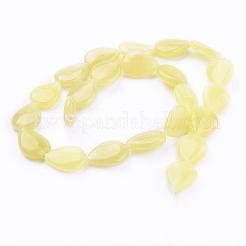 Hilo de abalorios de jade natural de limón&nbsp;G-G683-12