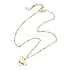 Collana con ciondolo in acciaio inossidabile 304 per la festa della mamma&nbsp;NJEW-TA00194-02