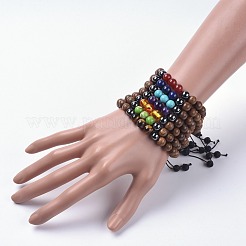 Verstellbare Nylonschnur geflochtenen Perlen Armbänder&nbsp;BJEW-JB04776