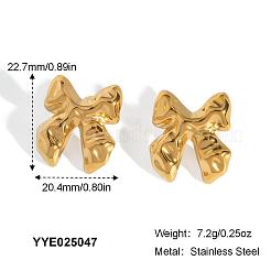 Pendientes de acero inoxidable con textura martillada&nbsp;GJ5833-2