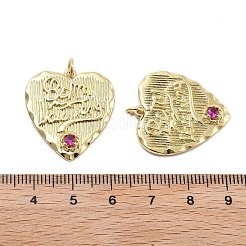 Colgante micropavé cubic zirconia de latón&nbsp;KK-Q006-24G
