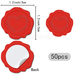 50 Stück selbstklebende Wachssiegelaufkleber&nbsp;DIY-CP0009-89A
