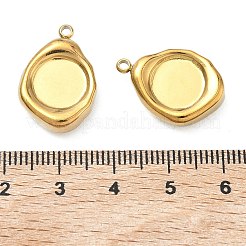 Cabochon-Fassungen für Anhänger aus Edelstahl 304&nbsp;STAS-C167-07B-G