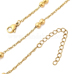 Collane a catena doppia in acciaio inossidabile 304&nbsp;NJEW-C073-06G