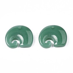 Nachahmung Jade Glas-Anhänger&nbsp;GLAA-S054-32A