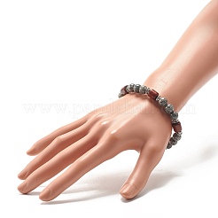 Pulsera elástica con cuentas de piedras preciosas mixtas naturales para mujeres u hombres&nbsp;BJEW-JB07732
