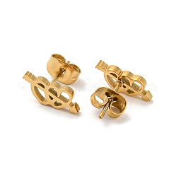 Pendientes de botón de acero inoxidable 304 dorados para mujer&nbsp;LS-EJEW-E294-01G-02