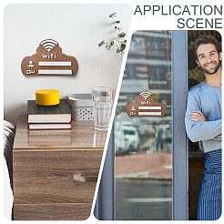 Holzschild für Gäste mit WLAN&nbsp;AJEW-WH20098-004A