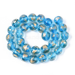 Oro fatti a mano e argento perle di vetro foglio&nbsp;FOIL-N030-03A-01D