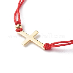 Bracciali regolabili con cursore in filo di nylon&nbsp;BJEW-JB06532-01