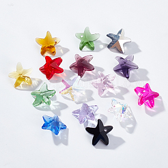 90pcs 15 Farben facettierte Glasanhänger&nbsp;GLAA-PH0008-26