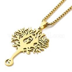 201 colliers pendentifs en acier inoxydable pour femmes et hommes&nbsp;NJEW-G123-05G